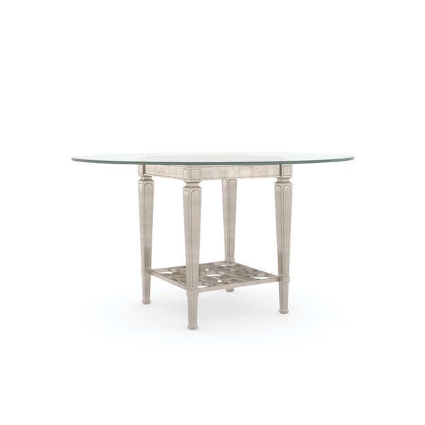 Caracole Classic Taupe Silver Leaf Dining Table, image 1