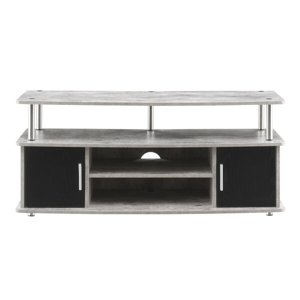 Design2Go Faux Birch and Black TV Stand, image 5