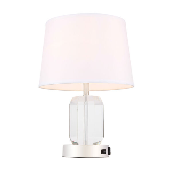 Wendolyn Polished Nickel 13-Inch One-Light Table Lamp, image 4