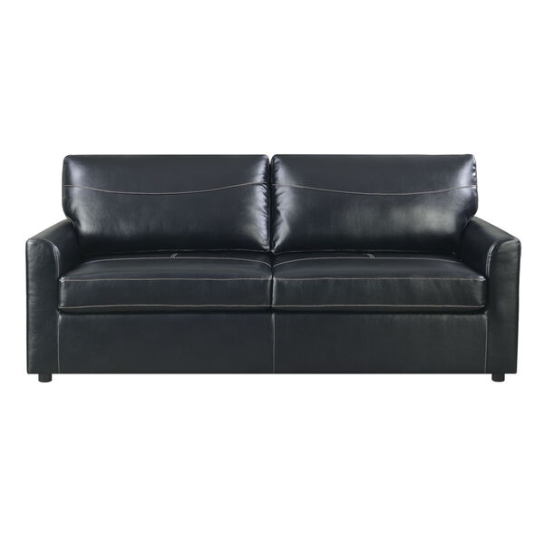 Selby Black 79-Inch Queen Sleeper Sofa with Pillow, image 5
