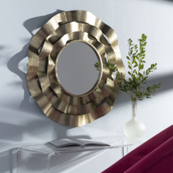 Efren Champagne Gold 33-Inch Wall Mirror, image 1