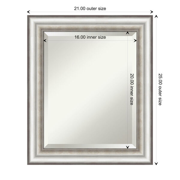 Salon Silver 21W X 25H-Inch Bathroom Vanity Wall Mirror, image 6