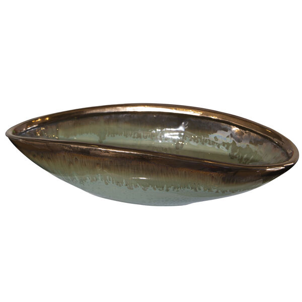 Iroquois Brown and Green 16-Inch Glaze Bowl, image 1
