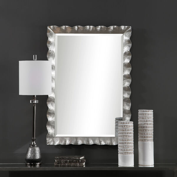 Haya Silver Leaf Vanity Mirror, image 3