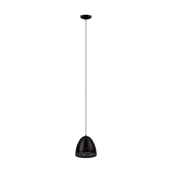 Safi Black One-Light Pendant with Black Exterior and Gold Interior Metal Shade, image 1