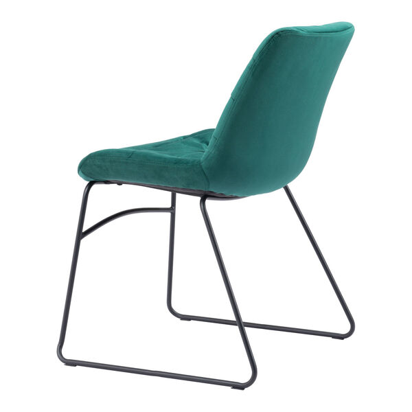 Tammy Green and Matte Black Dining Chair, image 5