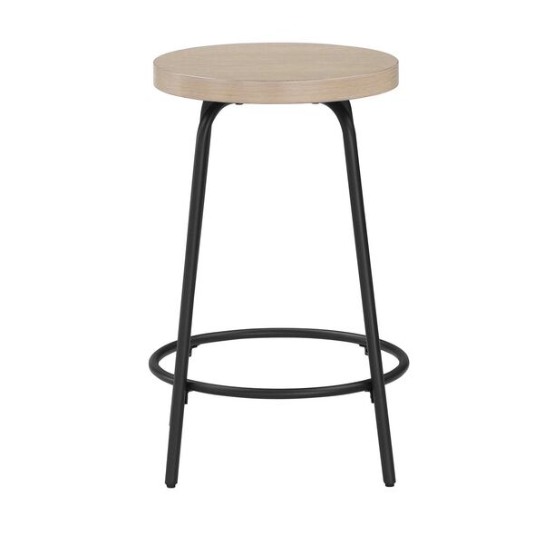 Como White Washed and Black Base Counter Height Stool, image 1