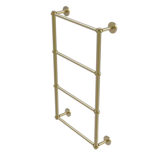 Prestige Skyline Satin Brass 30-Inch Four-Tier Ladder Towel Bar with Twisted Detail, image 1
