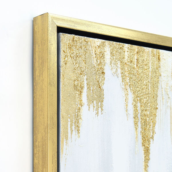 Golden Rain Textured Glitter Framed Hand Painted Wall Art, image 4