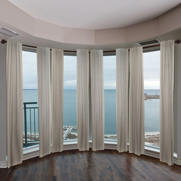 Leanette Cocoa Four-Sided Bay Window Curtain Rod, image 2