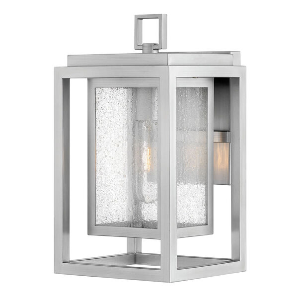 Republic Satin Nickel One-Light Outdoor Small Wall Mount, image 1