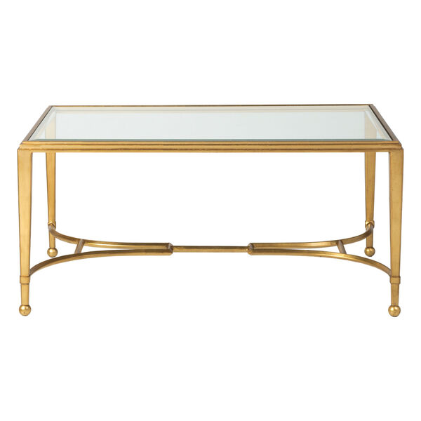 Metal Designs Gold 42-Inch Sangiovese Rectangular Cocktail Table, image 2