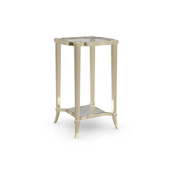 Caracole Classic Whisper of Gold Soft Silver Leaf Simply Charming End Table, image 1
