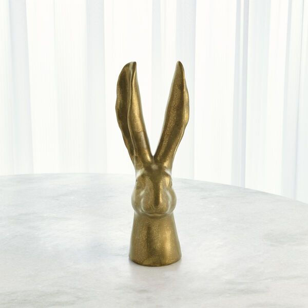 Studio A Home Reactive Matte Gold Medium Rabbit Figurine, image 3