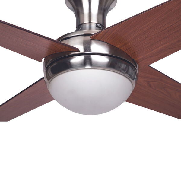 Tayson Gray Four Blade Ceiling Fan with Light Kit and Remote Control, image 2