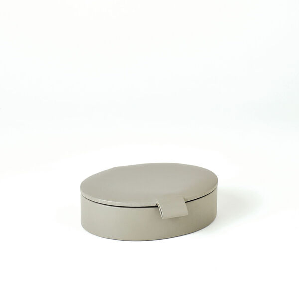 Studio A Home Marble Gray Small Signature Oval Leather Box, image 4