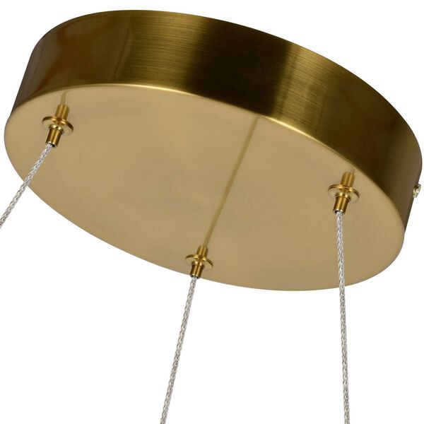 Milano Antique Brass Adjustable Eight-Light Integrated LED Chandelier, image 6