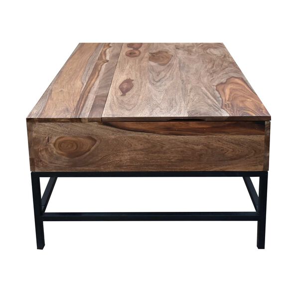 Brownstone Nut Brown and Black Lift Top Cocktail Table, image 5