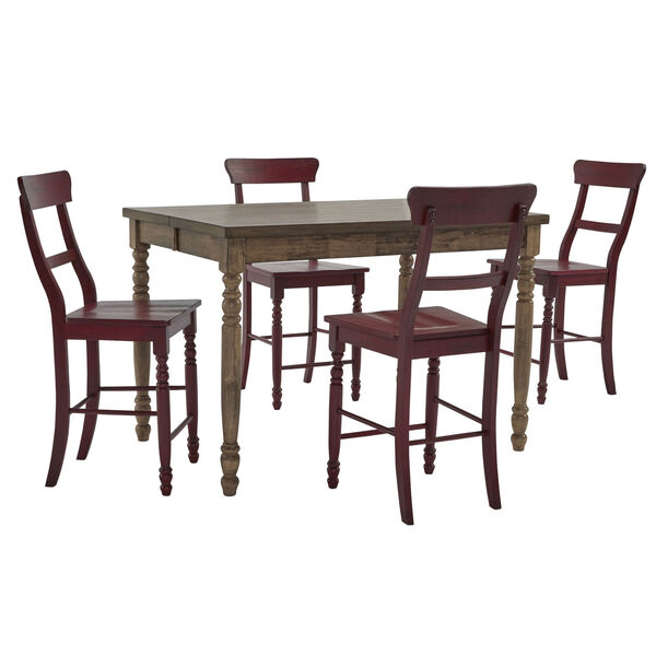 Savannah Court Antique Oak Counter Table - White (Chairs sold separately), image 4