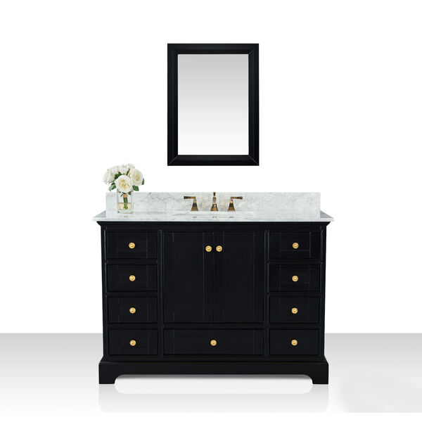 Audrey Black Onyx 48-Inch Vanity Console with Mirror, image 1