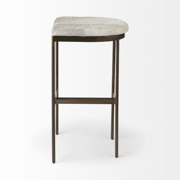 Milie Gray and Gold Bar Stool, image 3