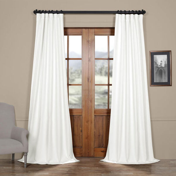Chalk Off White 120 x 50 In. Blackout Curtain Single Panel, image 1