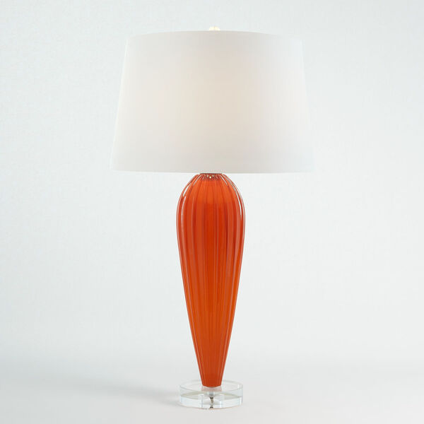Orange Teardrop Glass Table Lamp, image 1