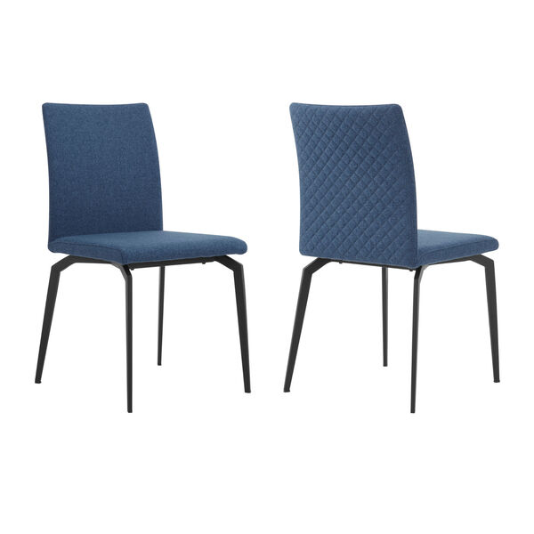 Lyon Blue Black Dining Chair, Set of Two, image 1