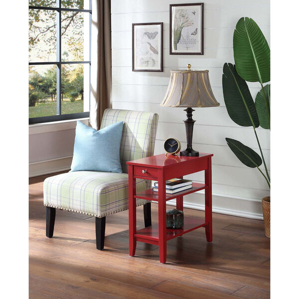American Heritage Three Tier End Table With Drawer, image 1