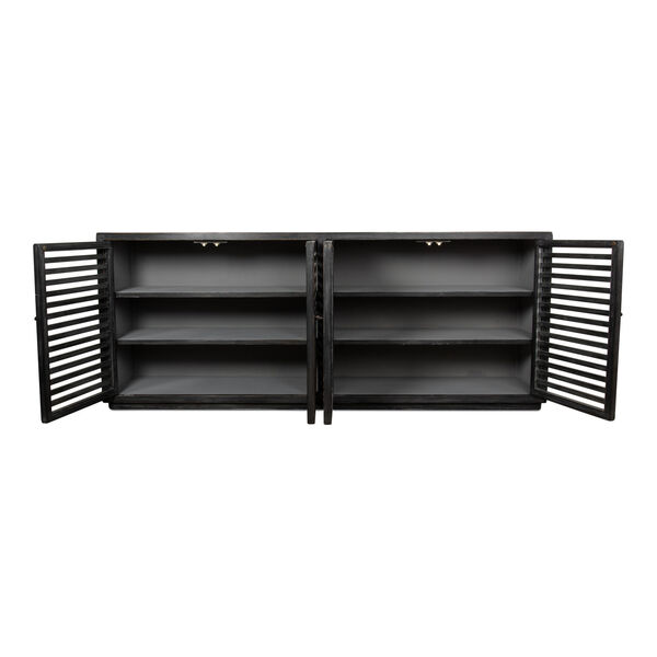 Black St Lucia Sideboard with Solid Sides, image 3
