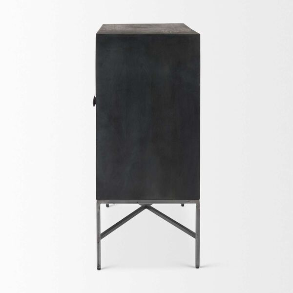 Hogarth Dark Brown and Silver Two-Door Accent Cabinet, image 3