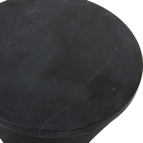 Times Up Matte Black Hourglass Shaped Drink Table, image 4