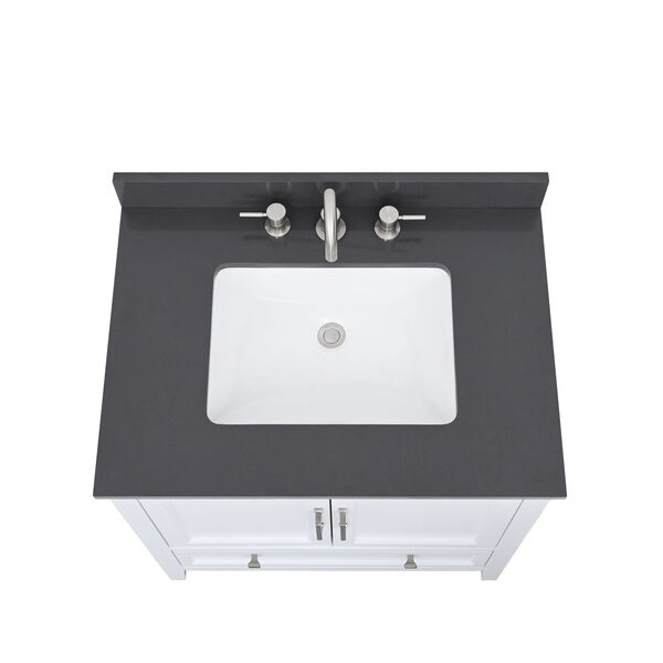 Lotte Radianz Ural Gray 31-Inch Vanity Top with Rectangular Sink, image 5