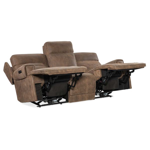 MS Brown Wheeler Power Sofa with Headrest, image 3