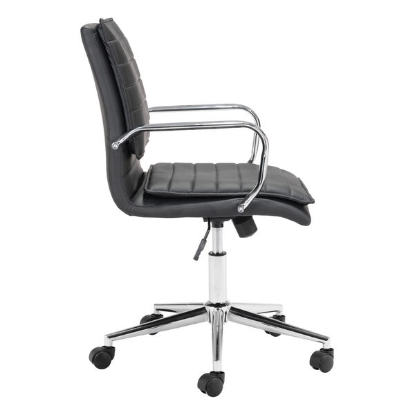 Partner Black and Chrome Office Chair, image 2