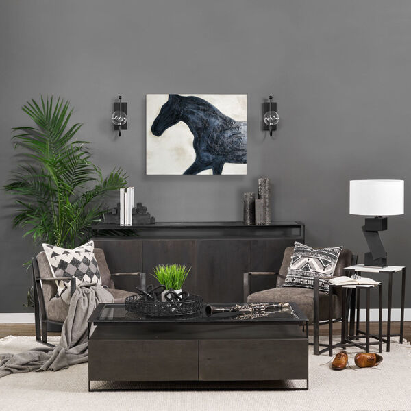 Black Equestrian Beauties - Halt Wall Art, image 2