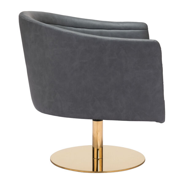 Justin Gray and Gold Accent Chair, image 3