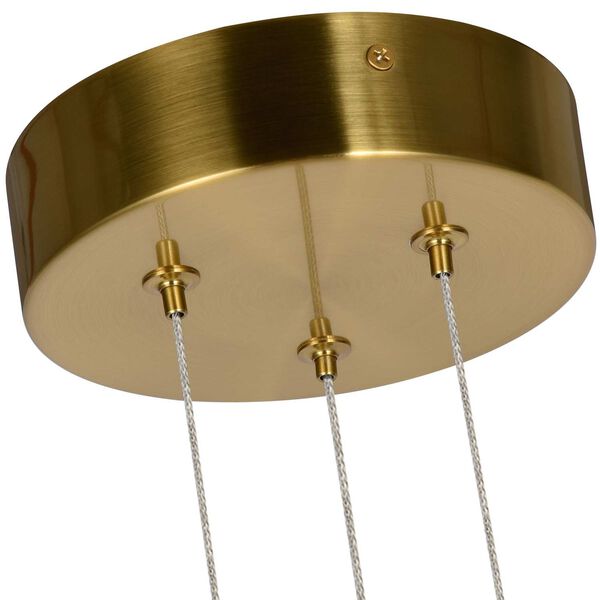 Milano Antique Brass Adjustable Six-Light Integrated LED Pendant, image 6