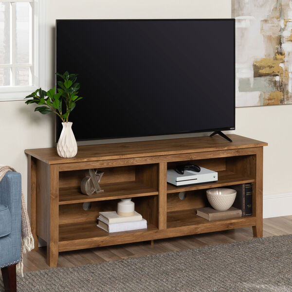 Essential 58-inch Barnwood TV Stand Console, image 1