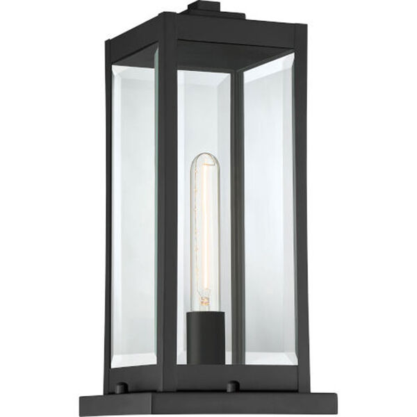 Pax Black One-Light Outdoor Pier Base with Beveled Glass, image 4