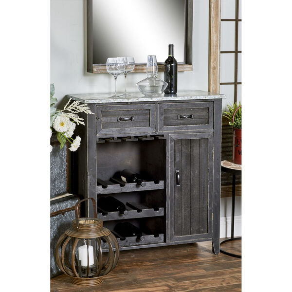 Black Wood Wine Storage Cabinet, image 3