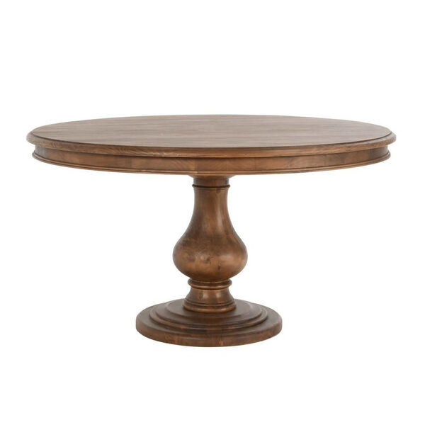 Adrienne Almond Brown Round Dining Table, image 1
