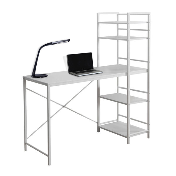 Computer Desk - White Top / White Metal, image 2