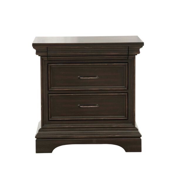 Caldwell Brown Two Drawer Nightstand, image 1