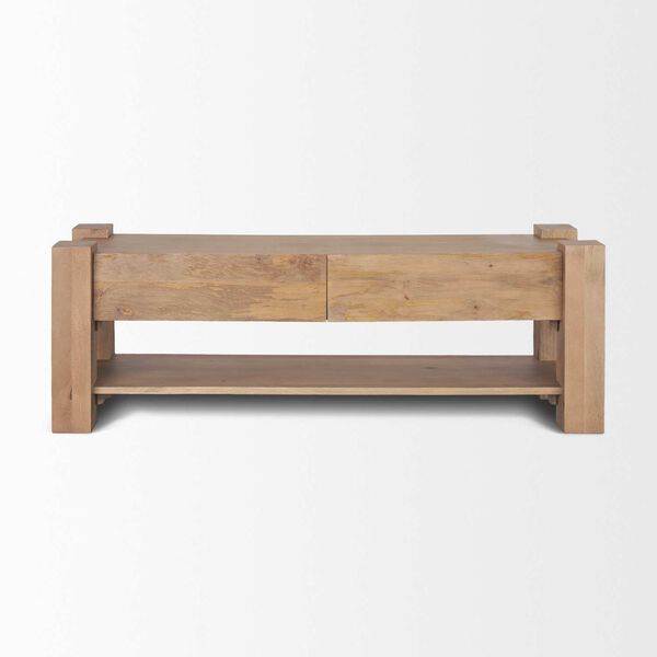 Beth Light Brown Wood Media Console, image 2