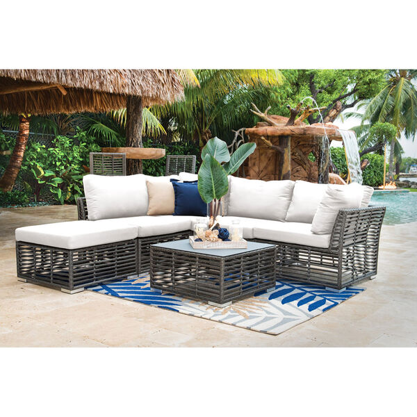 Outdoor Sectional with Cushions, 6 Piece, image 4