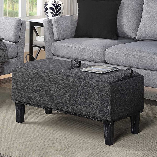 Storage Ottoman with Reversible Tray, image 1
