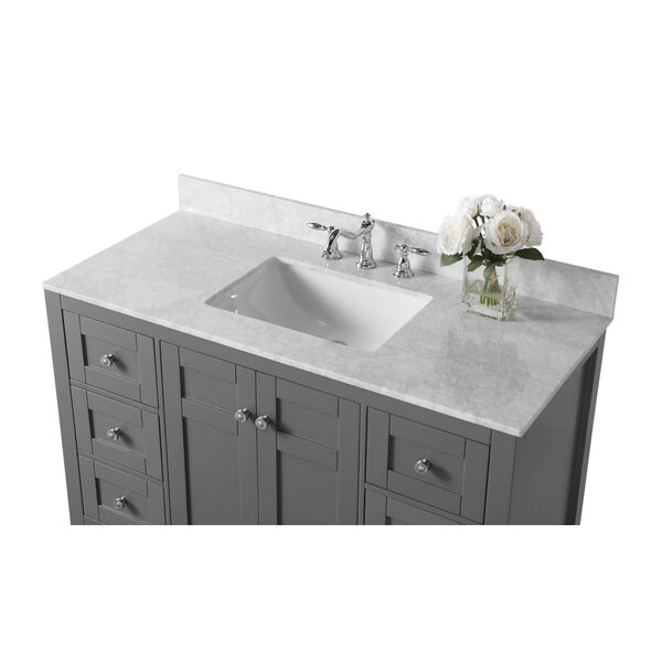 Maili Sapphire Gray 48-Inch Vanity Console with Mirror, image 6