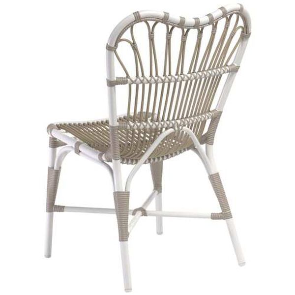 Margret Dove White and Beige Outdoor Dining Side Chair, image 5