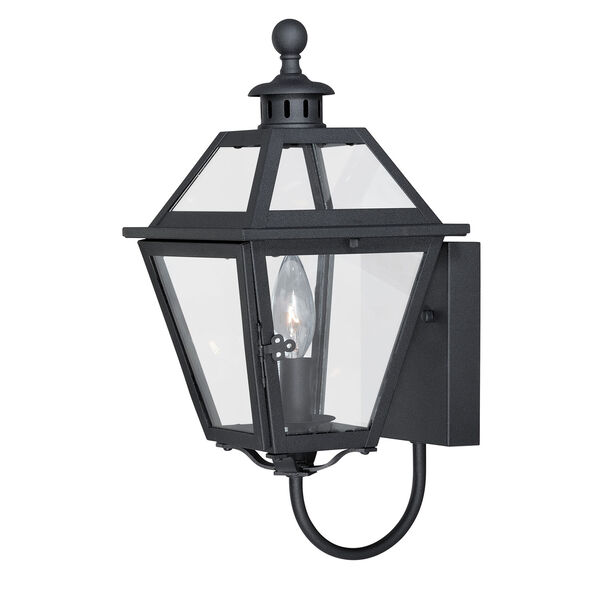 Nottingham Textured Black 7-Inch Outdoor Wall Light, image 1
